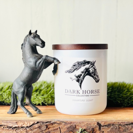 Light up your space with our equestrian-scented candles! Enjoy fresh hay, soft leather, and sweet wildflower scents.